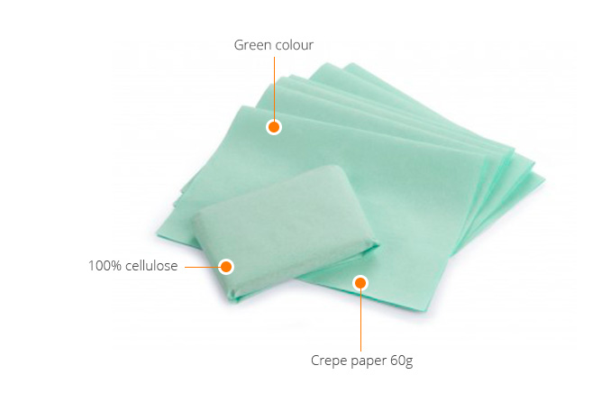 Green Crepe Paper Sheets